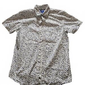 APT. 9 Slim Fit Premier Flex Animal Print Short Sleeve Shirt - Small